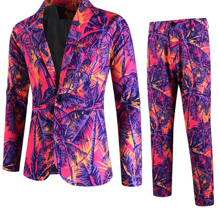 Men's Print Suit #2TZ2507 - Suits | Multicolour / M