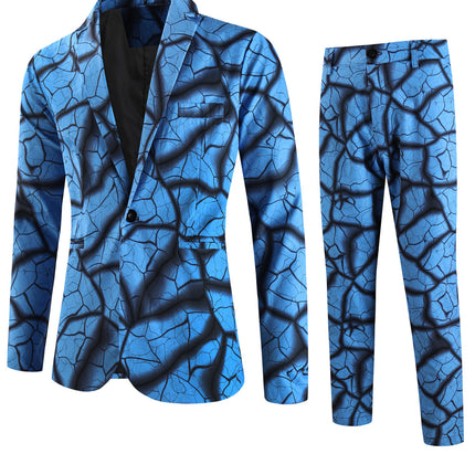 Men's Blue Wave Suit #2TZ-XX2501 - Suits | Blue / M