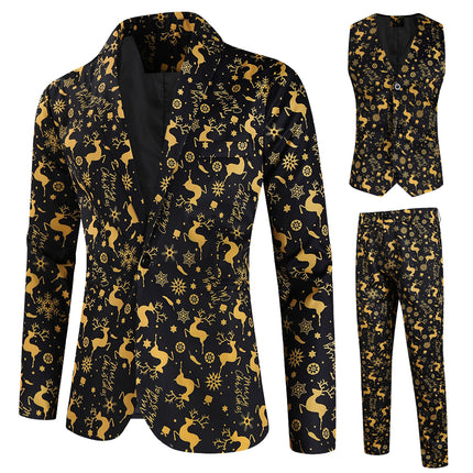 Men's Christmas Three-Piece Suit #3TZMK631 - Suits | Multicolour / M