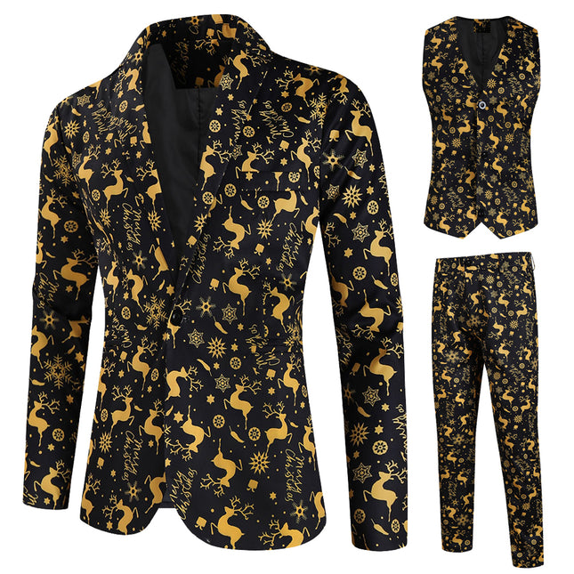 Men's Christmas Three-Piece Suit #3TZMK631 - Suits | Multicolour / M