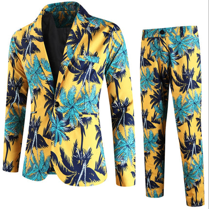 Men's Print Suit #2TZ2506 - Suits | Multicolour / M