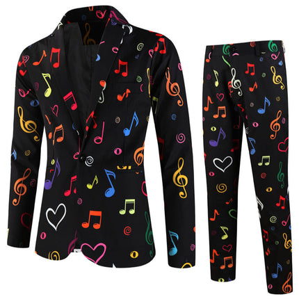 Men's Colorful Printed Suit #2TZ-XX1135 - Suits | Multicolour / M
