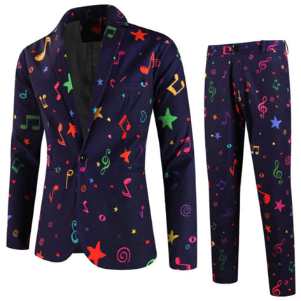 Men's Printed Suit #2TZ-XX1131 - Suits | Multicolour / M