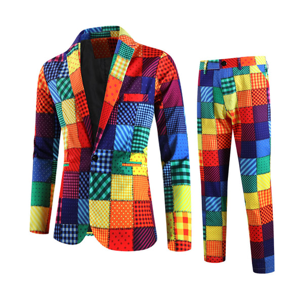 Men's Multi-color Printed Suit#2TZ-XX316