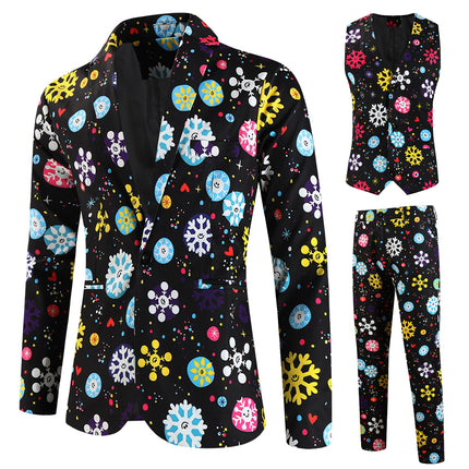 Men's Christmas Three Piece Suit #3TZMK653 - Suits | Multicolour / M