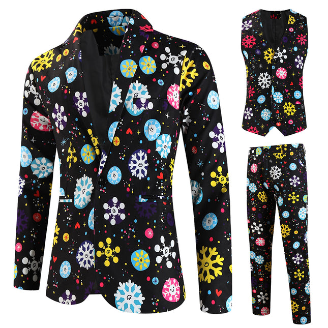 Men's Christmas Three Piece Suit #3TZMK653 - Suits | Multicolour / M