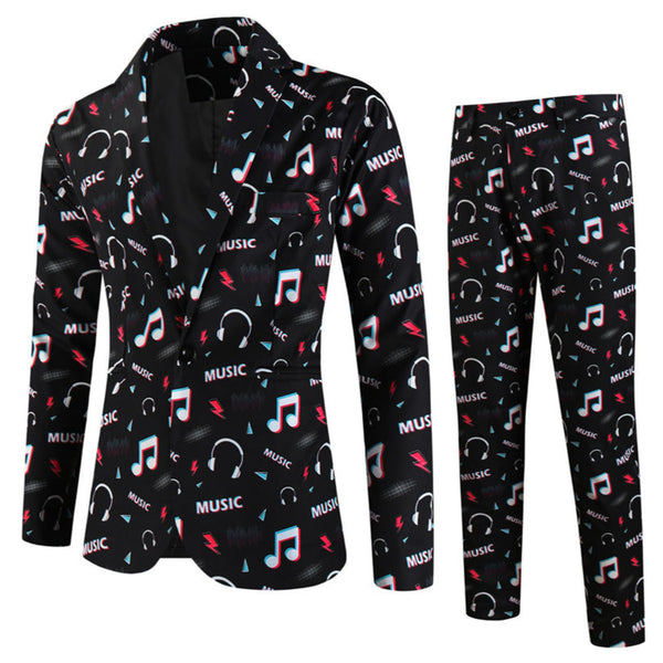 Men’s Melody Print Suit #2TZ-XX1133