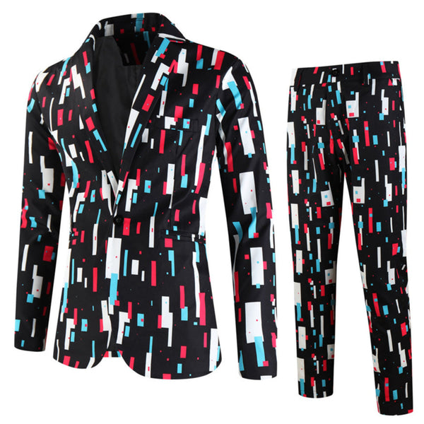 Men's Geometric Block Suit #2TZ-XX1138