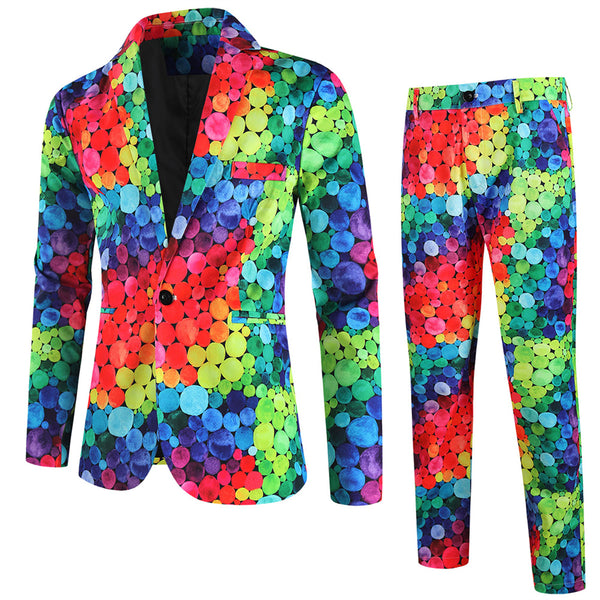 Men's Colorful Paisley Suit #2TZ320