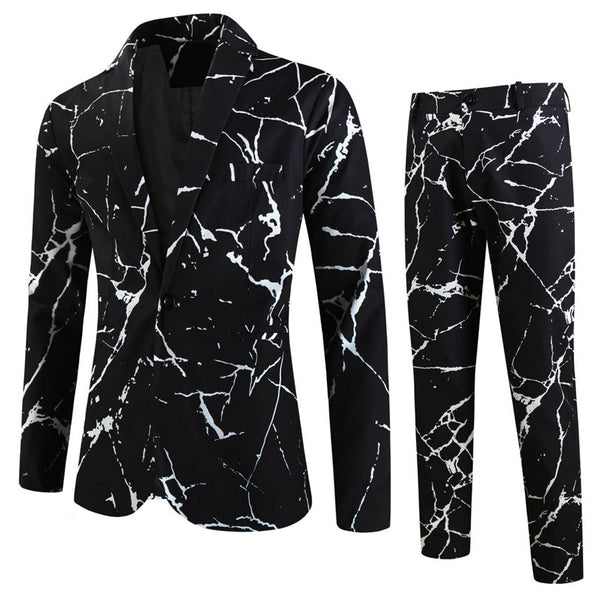 Men's Geometric Print Suit #2TZ-XX176