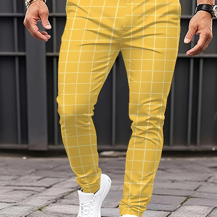 Men's Classic Plaid Pants #25061772 - Pants | Yellow / S