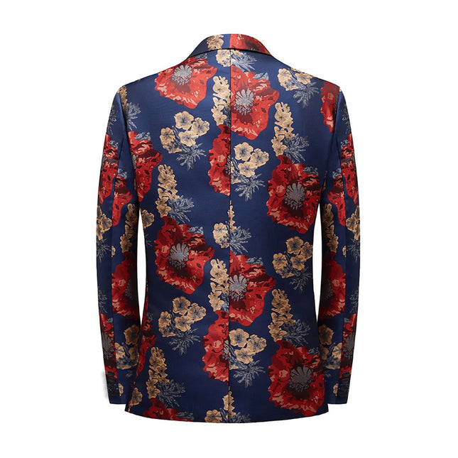 Men's Floral Jacquard Blazer #S8092