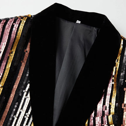 Men's Stripe Sequins Tuxedo  #S8040