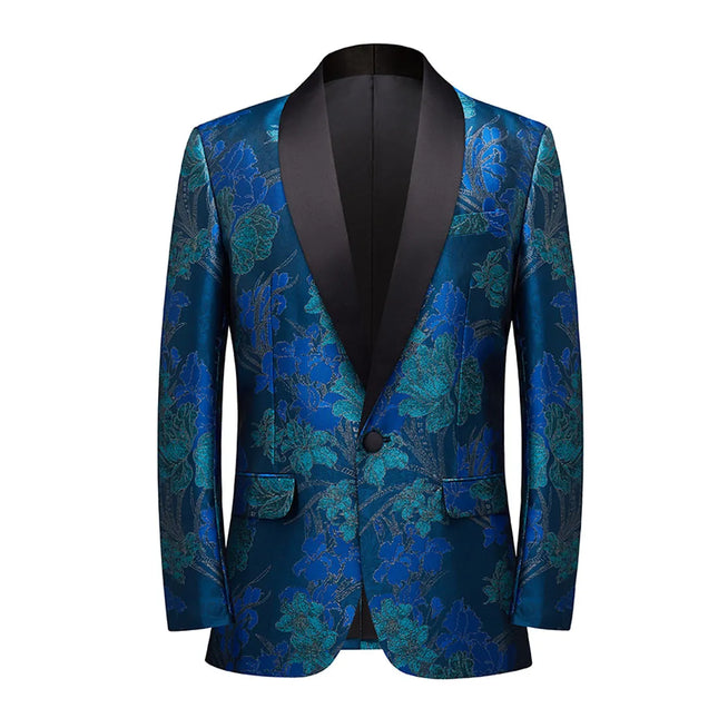 Men's Blue Jacquard Tuxedo  #S8101