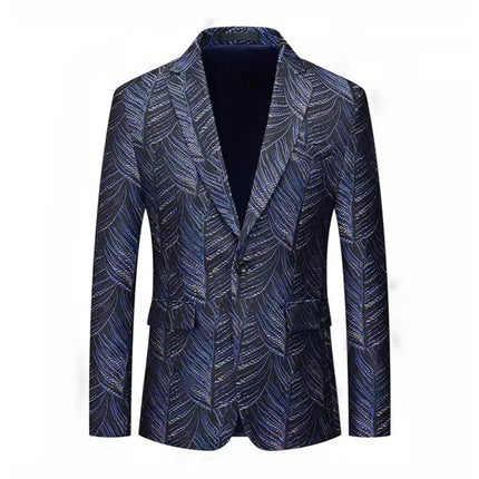 Men's Leaf Vein Pattern Blazer  #S8517