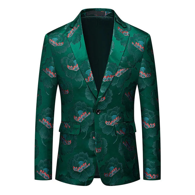 Men's Peony Jacquard Blazer  #S8519