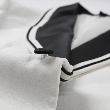 Men's 3 Piece Classic Shawl Collar Suit #S8585 - Pants | White / XS