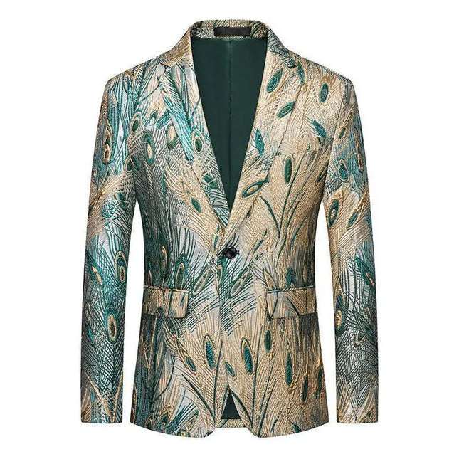 Men's Peacock Plume Blazer  #S8524
