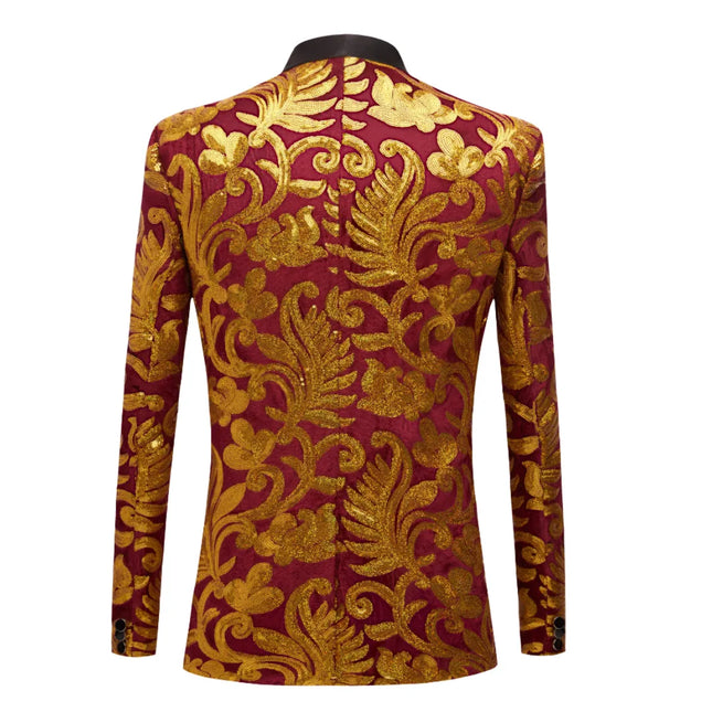 Men's Golden Sequins Tuxedo  #M8056