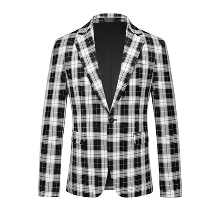 Men's Vibrant Checkered Blazer  #S8533