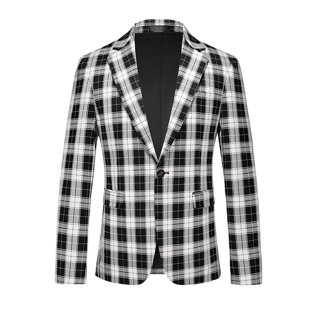 Men's Vibrant Checkered Blazer  #S8533