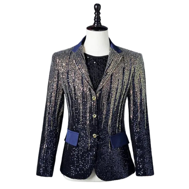 Men's Line Sequins Blazer  #S7026