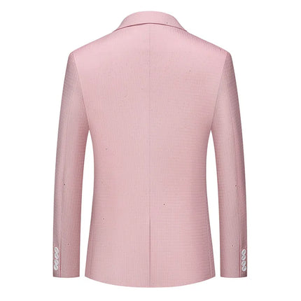 Men's Sparkling Plaid 3-Piece Suit  #S8511