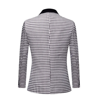 Men's Classic Houndstooth Suit  #S8563