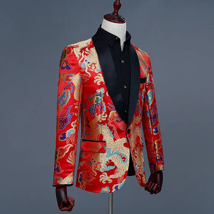 Men's Auspicious Dragon Tuxedo  #S8574