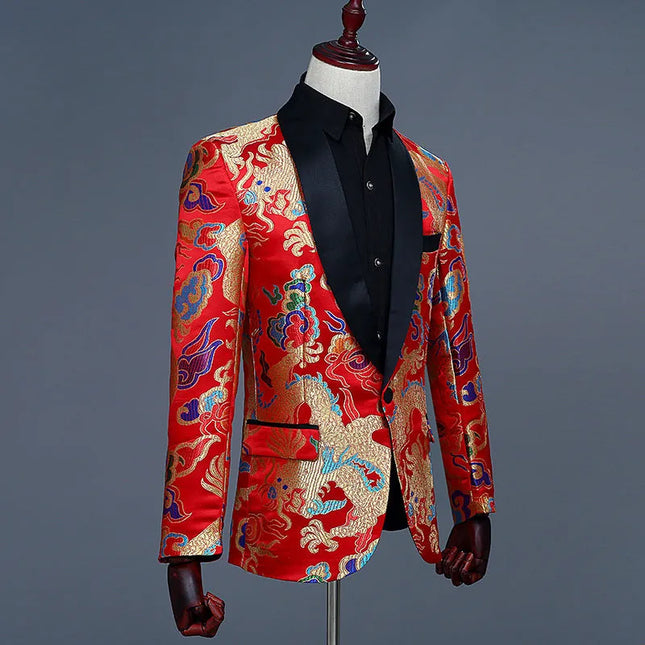 Men's Auspicious Dragon Tuxedo  #S8574
