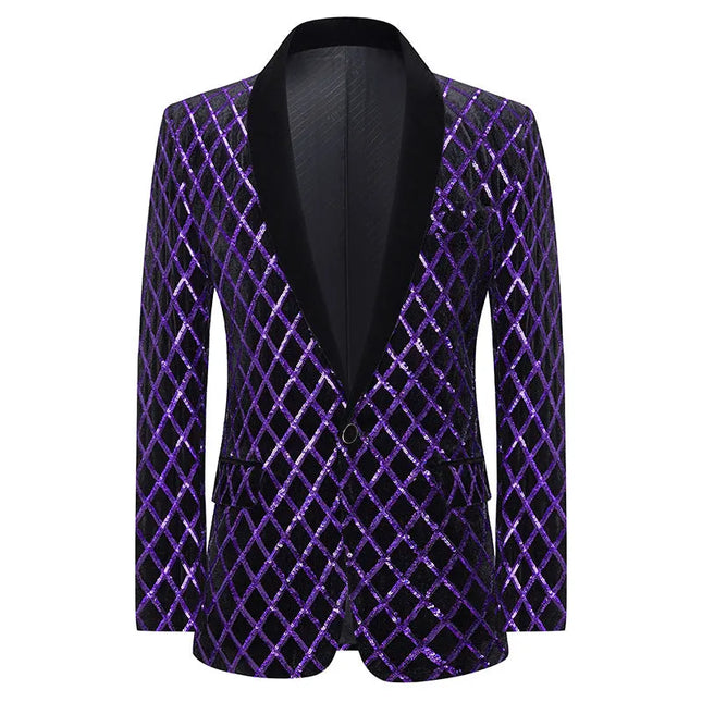 Men's Sequin Diamond Tuxedo  #S8570