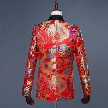 Men's Auspicious Dragon Tuxedo  #S8574