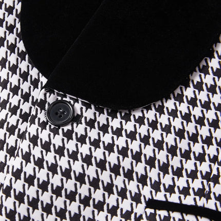 Men's Classic Houndstooth Suit  #S8563