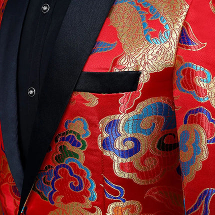 Men's Auspicious Dragon Tuxedo  #S8574