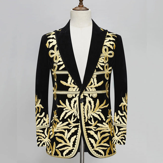 Men's Exquisite Embroidered Blazer  #S8567
