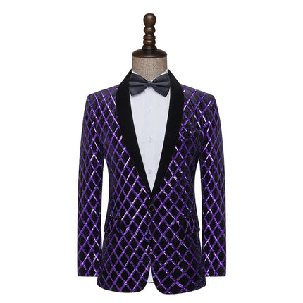 Men's Sequin Diamond Tuxedo  #S8570