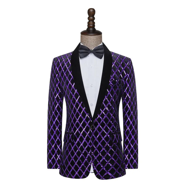 Men's Sequin Diamond Tuxedo  #S8570