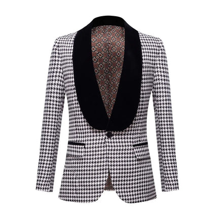Men's Classic Houndstooth Suit  #S8563