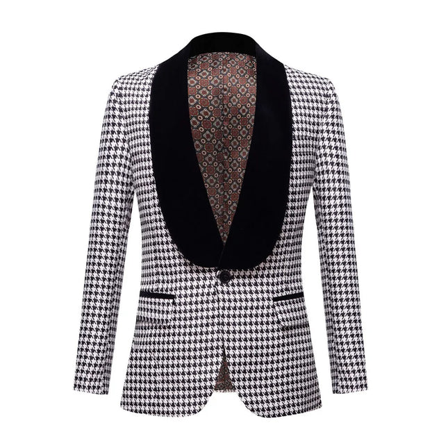 Men's Classic Houndstooth Suit  #S8563