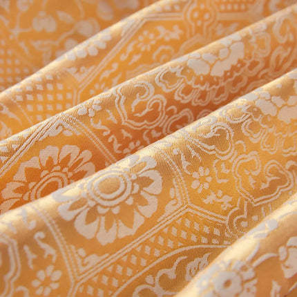 Men's Ornate Jacquard Suit #S8565 - Suits | Yellow / XS