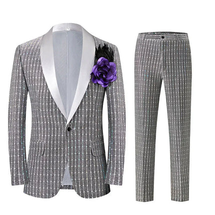 Men's Gleaming Yarn Suit  #S8576