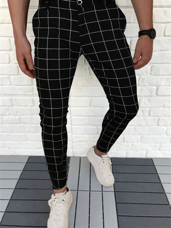 Men's Elegant Plaid Pants #XK6001