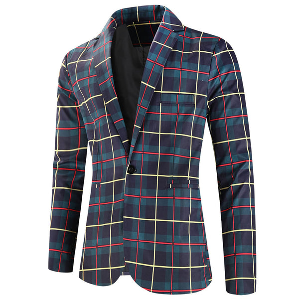 Men's Classic Check Blazer #X6205