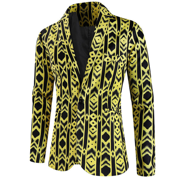 Men's Fashion Print Blazer #X338
