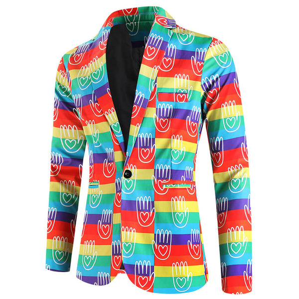 Men's Colorful Printed Blazer #X1901