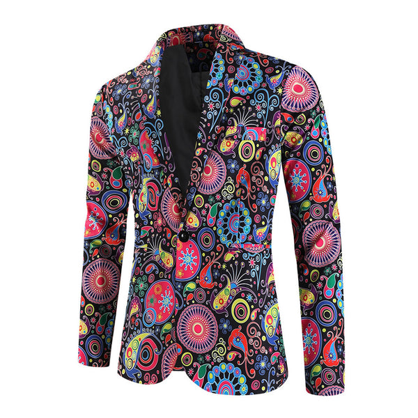 Men's Bold Print Blazer #X1213