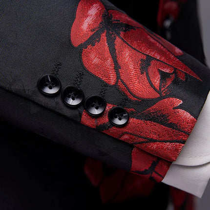 Men's Rose Print Blazer  #S7038