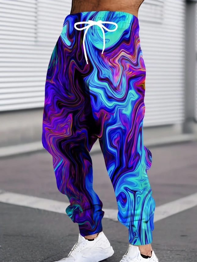 Men's Colorful Print Joggers #25630030 - Pants | Multicolour / S