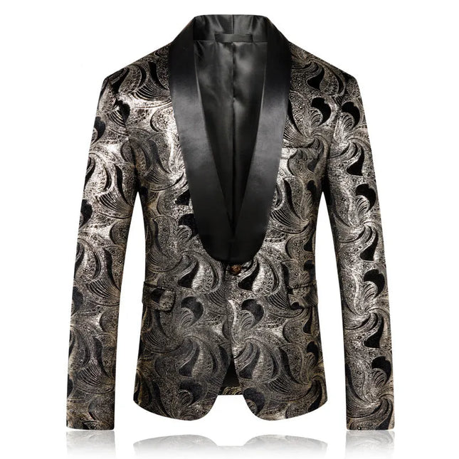 Men's Gilded Chic Tuxedo #S8587 - Dinner Jackets | Black / XS
