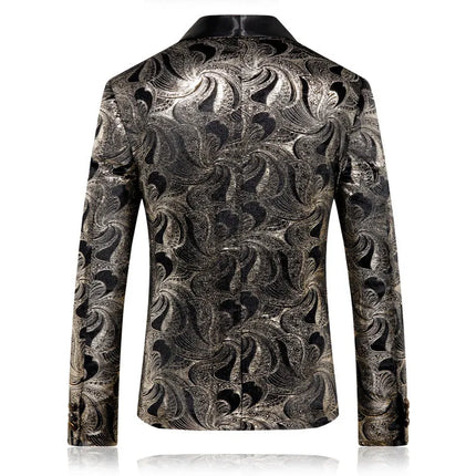 Men's Gilded Chic Tuxedo #S8587 - Dinner Jackets | Black / XS